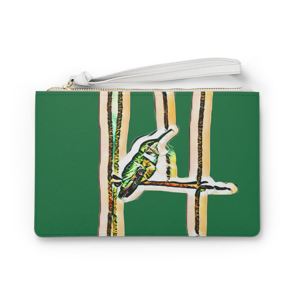 Hummingbird Emerald Green Clutch Bag (2)