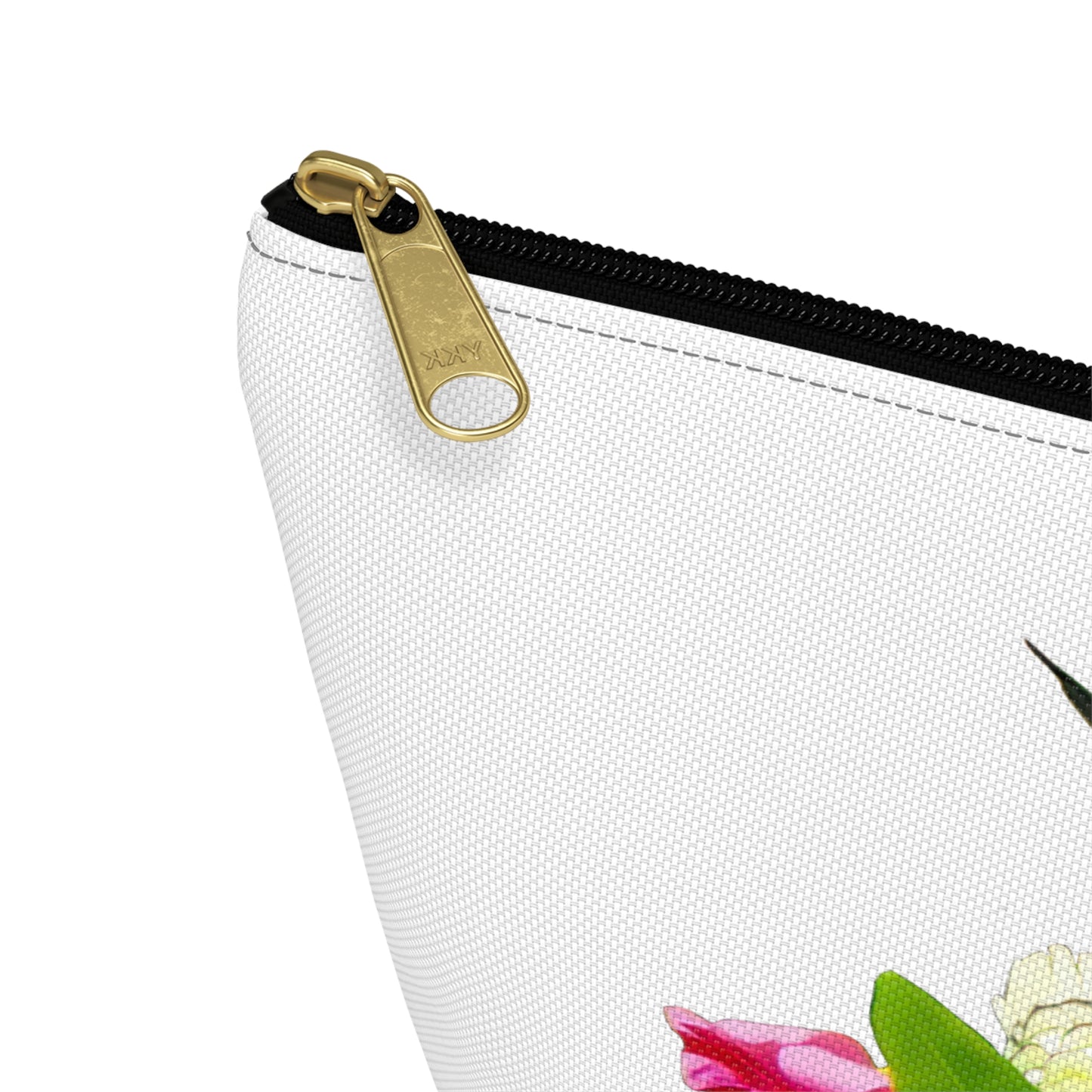 Hummingbird Wings Up White Accessory Pouch w T-bottom