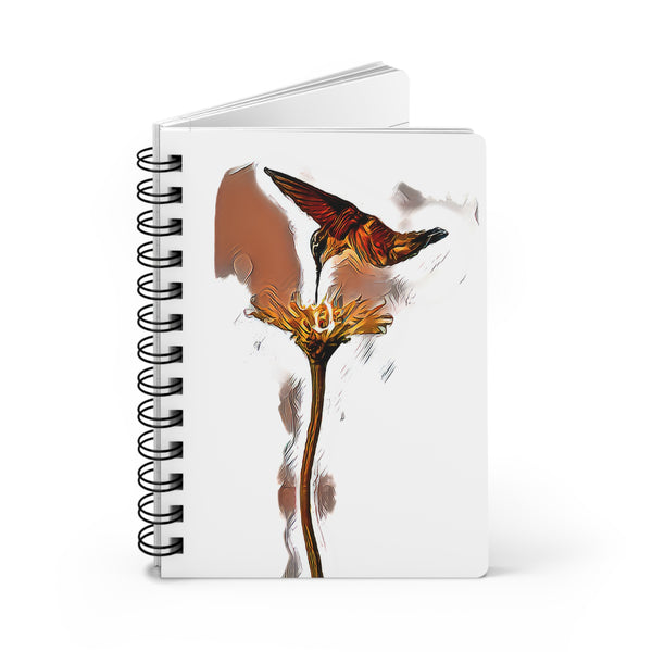 Hummingbird Flame Spiral Bound Journal