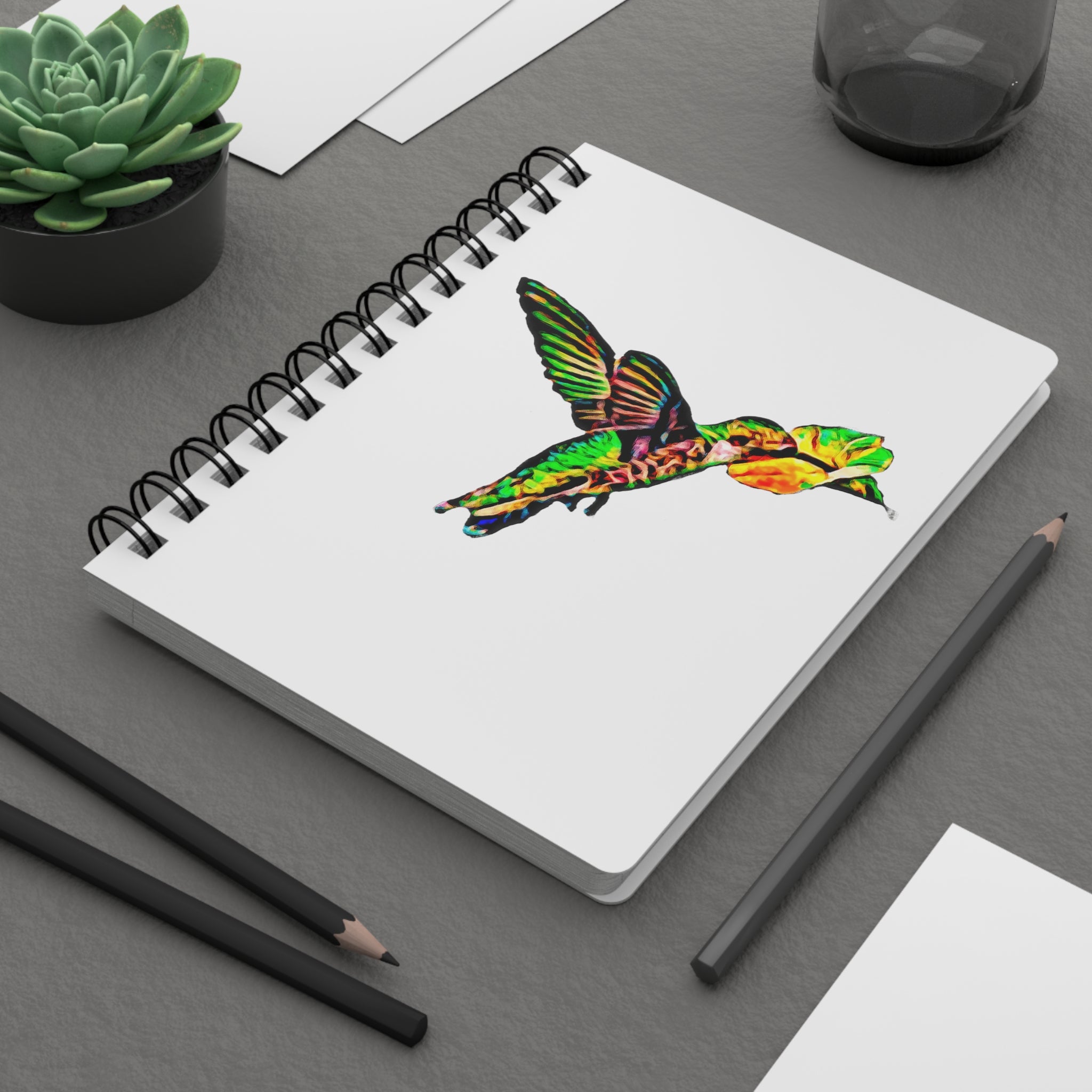 Hummingbird Emerald Sip Spiral Bound Journal