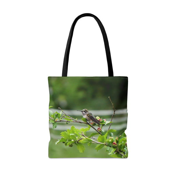 Flower Bud Hummingbird Tote