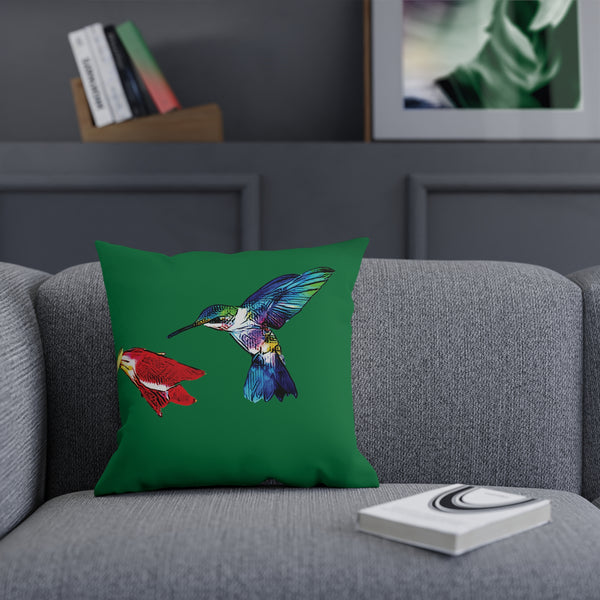 Hummingbird Sweet Green Cushion