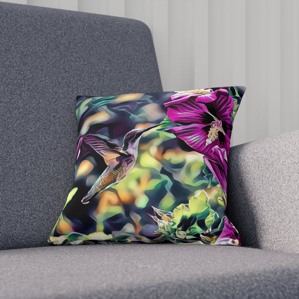 Hummingbird Purple Flyer Cushion