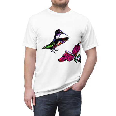 Unisex Cut & Sew Hummingbird Bounce Tee (AOP 1)