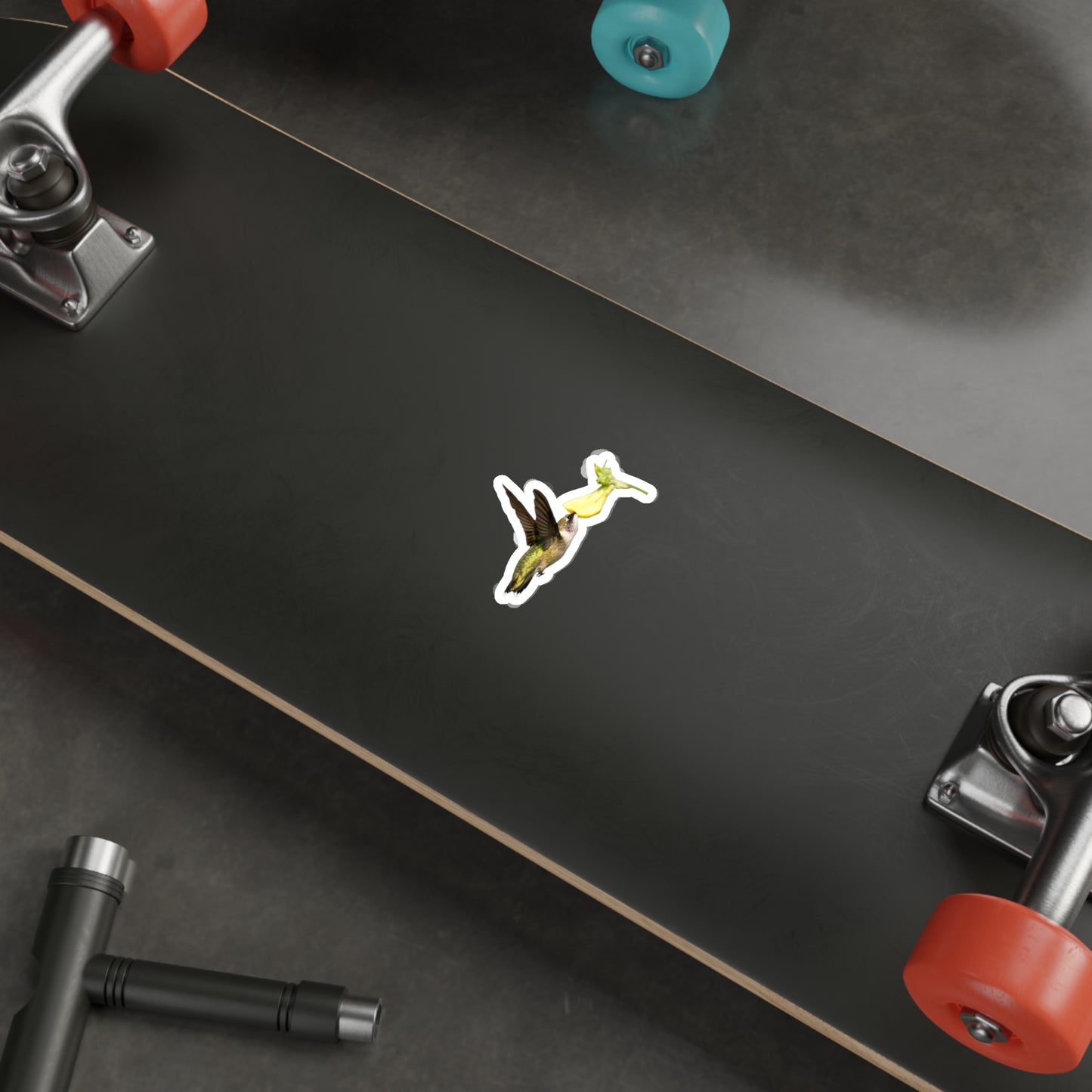 Hummingbird Looking Up Die-Cut Stickers