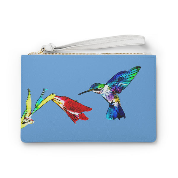 Hummingbird Sweet Light Blue Clutch Bag (2)