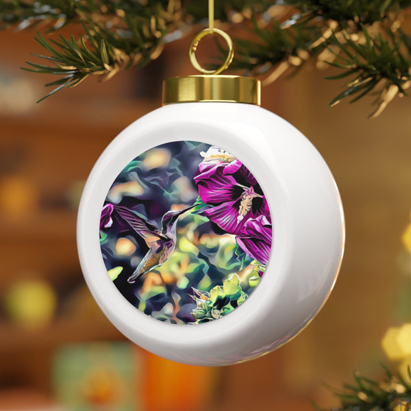 Hummingbird Purple Flyer Ornament