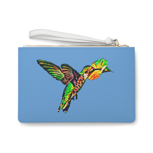 Hummingbird Emerald Sip Light Blue Clutch Bag (2)