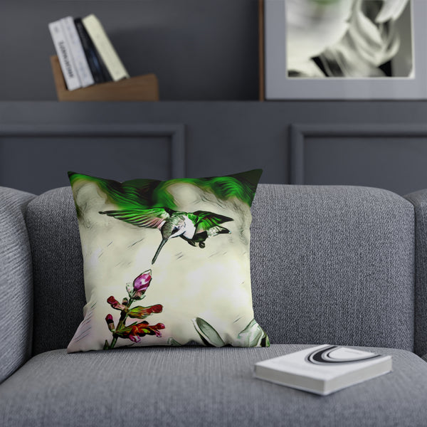 Hummingbird Emerald Flyer Cushion