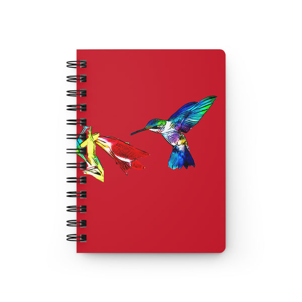 Hummingbird Sweet Red Spiral Bound Journal