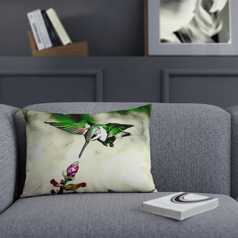 Hummingbird Emerald Flyer Cushion