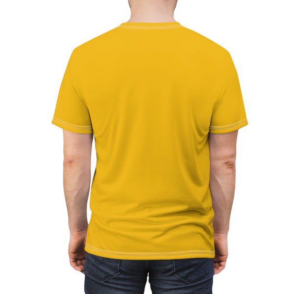 Unisex Cut & Sew Hummingbird Gaze Yellow Tee (AOP 1)