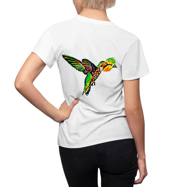 Women's Cut & Sew Hummingbird Emerald Tee (AOP 1)