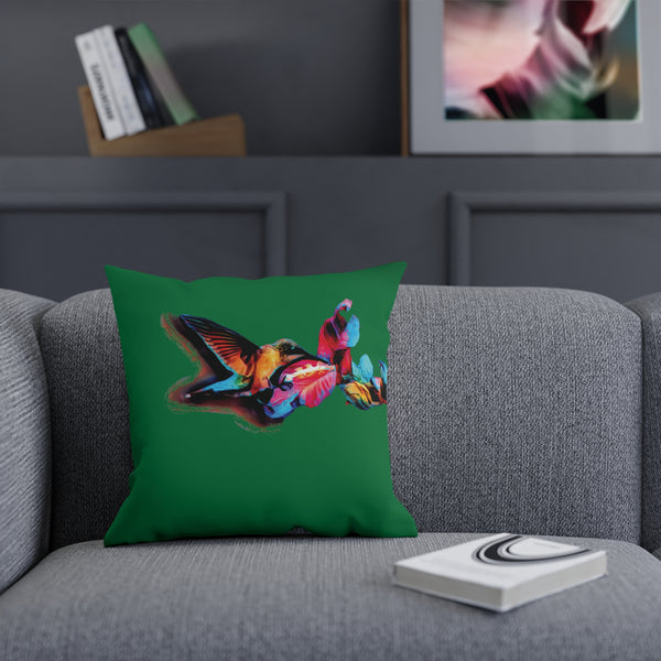 Hummingbird Landing Green Cushion