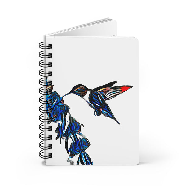 Hummingbird Blue Stick Spiral Bound Journal