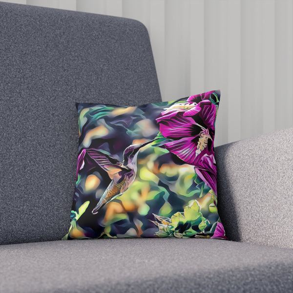 Hummingbird Purple Flyer Cushion