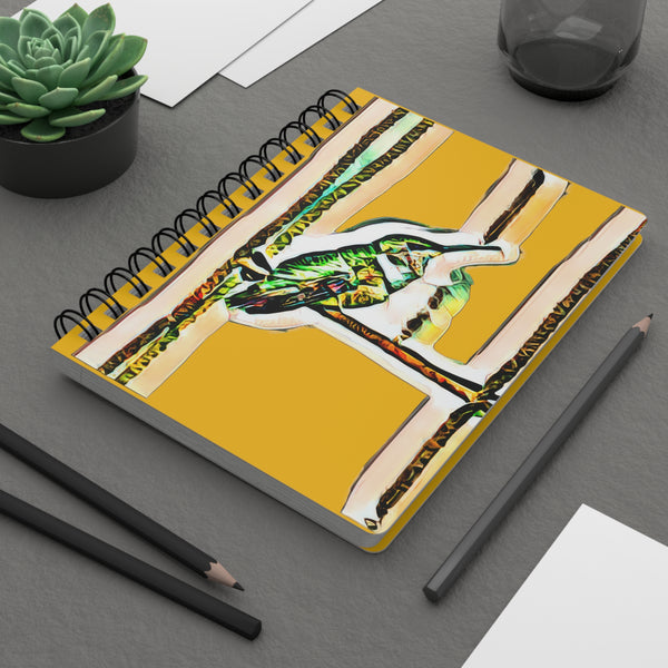 Hummingbird Gaze Yellow Spiral Bound Journal