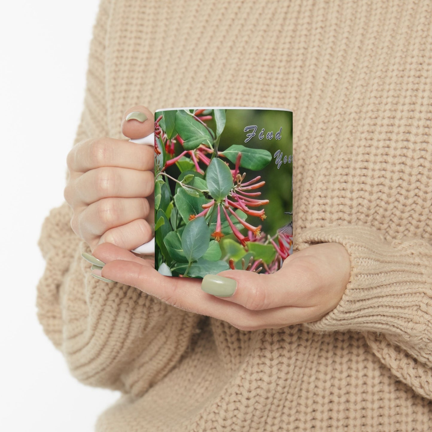 Find Joy Hummingbird Ceramic Mug 11oz