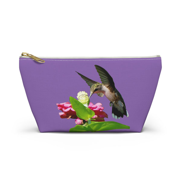Hummingbird Wings Up Day Purple Accessory Pouch w T-bottom