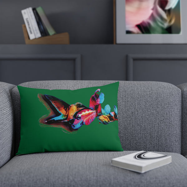 Hummingbird Landing Green Cushion