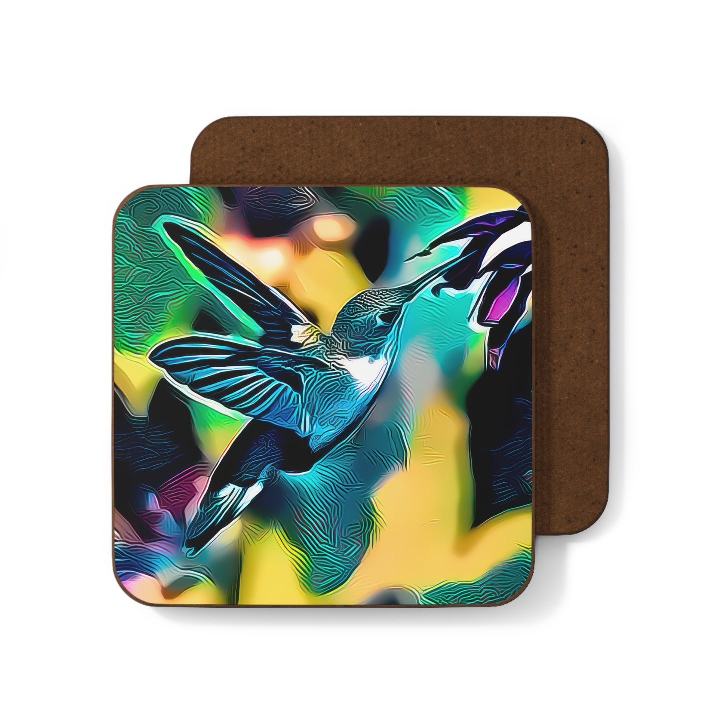 Hummingbird Wonder Hardboard Back Coaster
