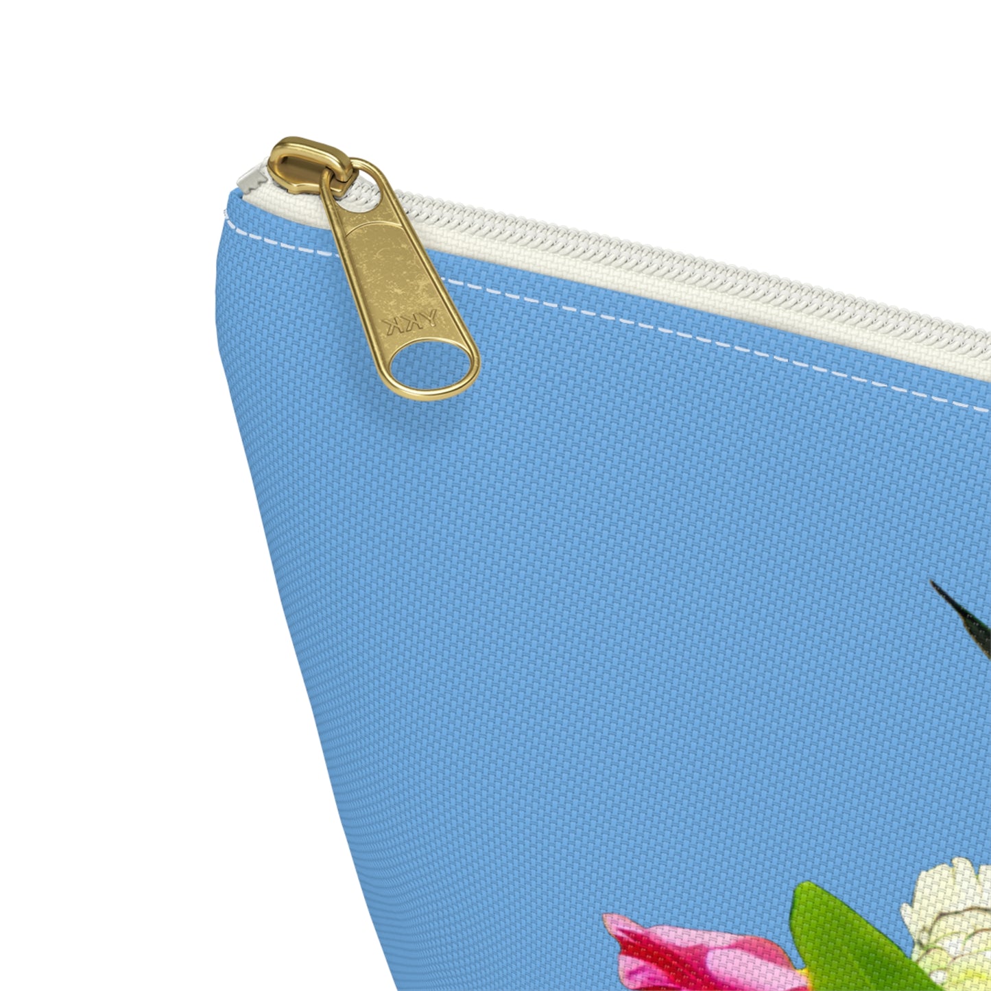 Hummingbird Wings Up Light Blue Accessory Pouch w T-bottom