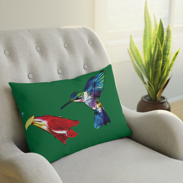 Hummingbird Sweet Green Cushion