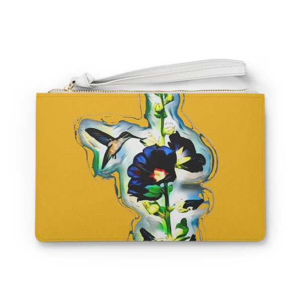 Hummingbird Standing Yellow Clutch Bag (2)