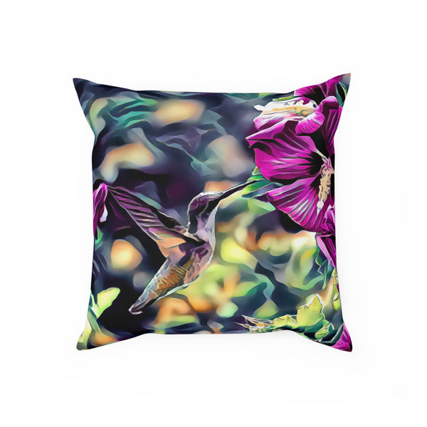 Hummingbird Purple Flyer Cushion