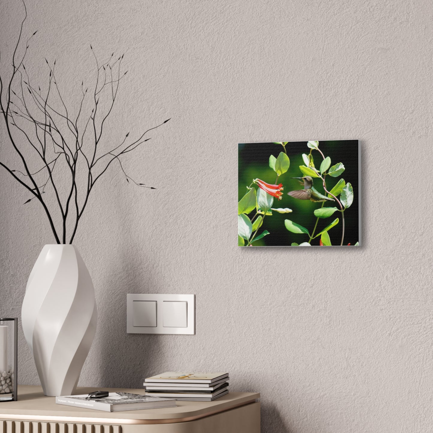 Pollen Breeze Hummingbird Canvas Stretched, 0.75"