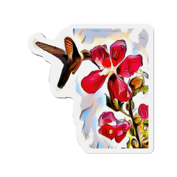 Hummingbird Red Rosa Alert Die-Cut Magnets