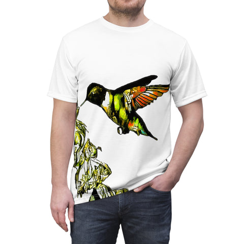 Unisex Cut & Sew Hummingbird Stick Tee (AOP 1)