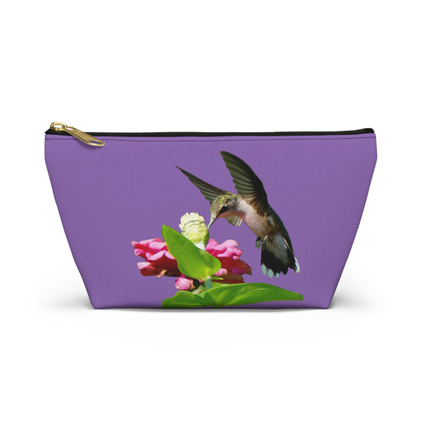 Hummingbird Wings Up Day Purple Accessory Pouch w T-bottom