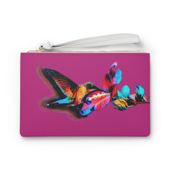 Hummingbird Landing Neat Pink Clutch Bag (2)