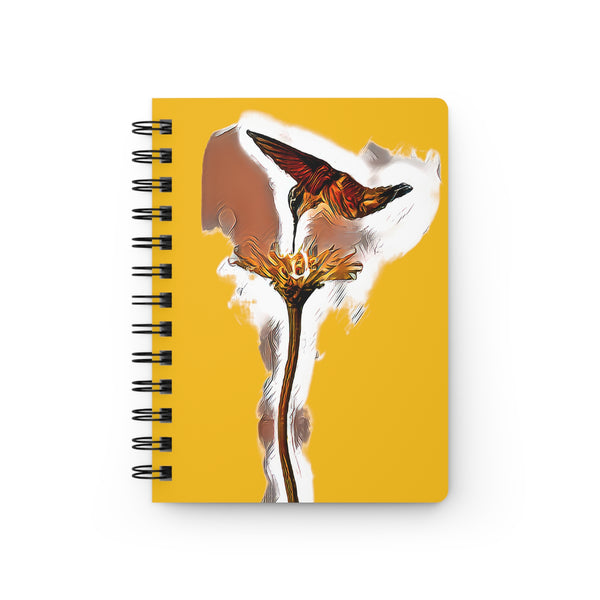 Hummingbird Flame Yellow Spiral Bound Journal