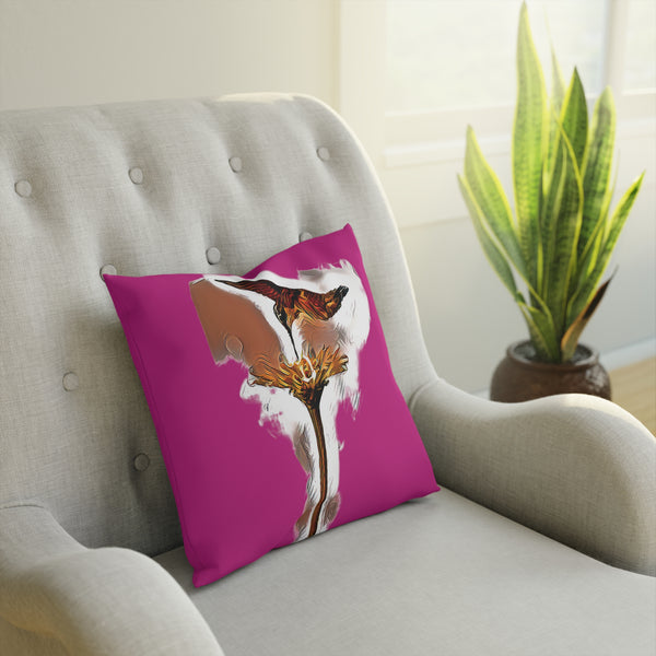 Hummingbird Flame Neat Pink Cushion