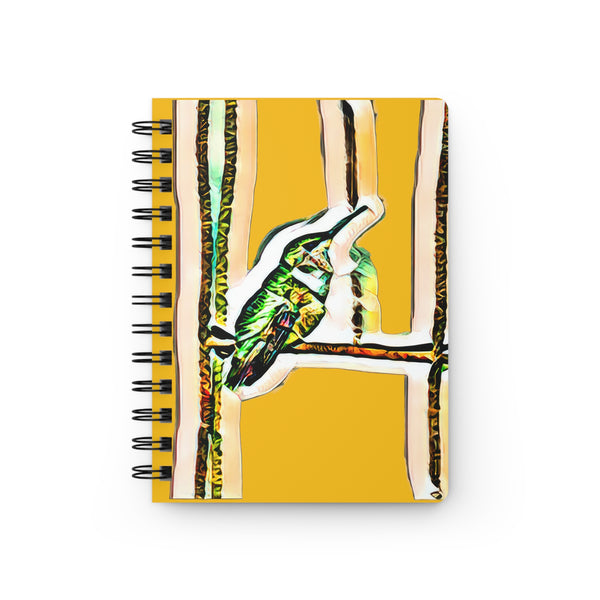 Hummingbird Gaze Yellow Spiral Bound Journal