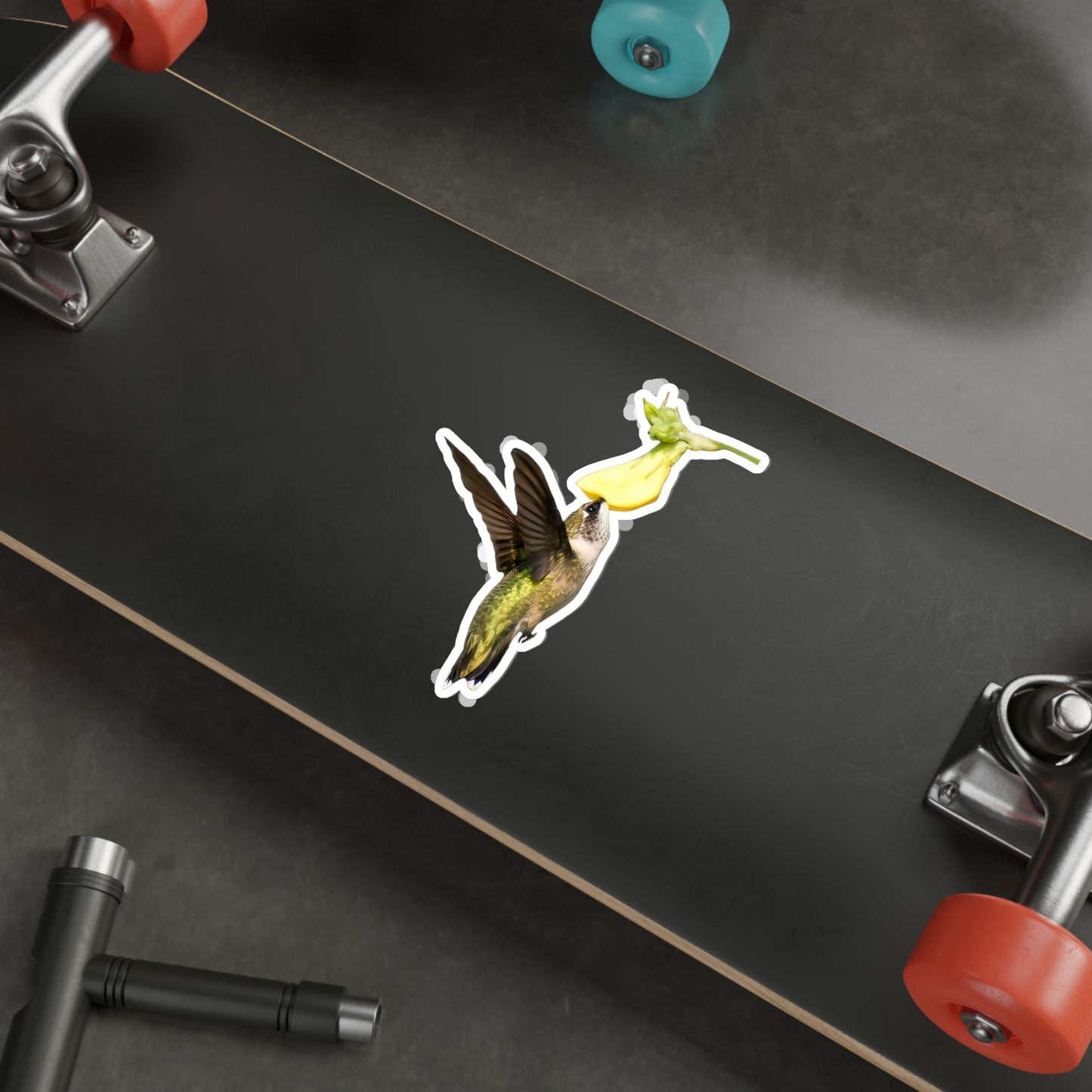 Hummingbird Looking Up Die-Cut Stickers