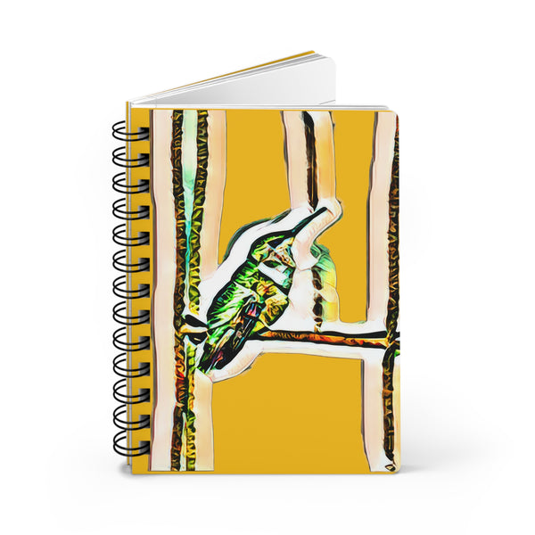 Hummingbird Gaze Yellow Spiral Bound Journal