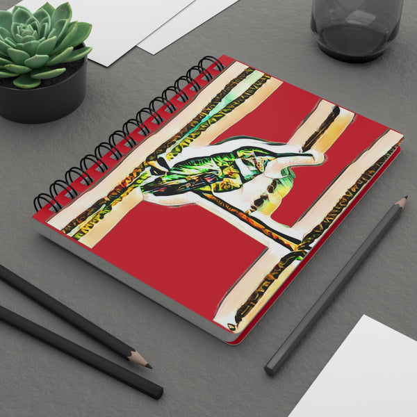 Hummingbird Gaze Red Spiral Bound Journal