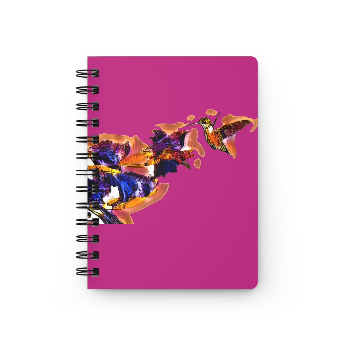 Hummingbird Violet Neat Pink Spiral Bound Journal