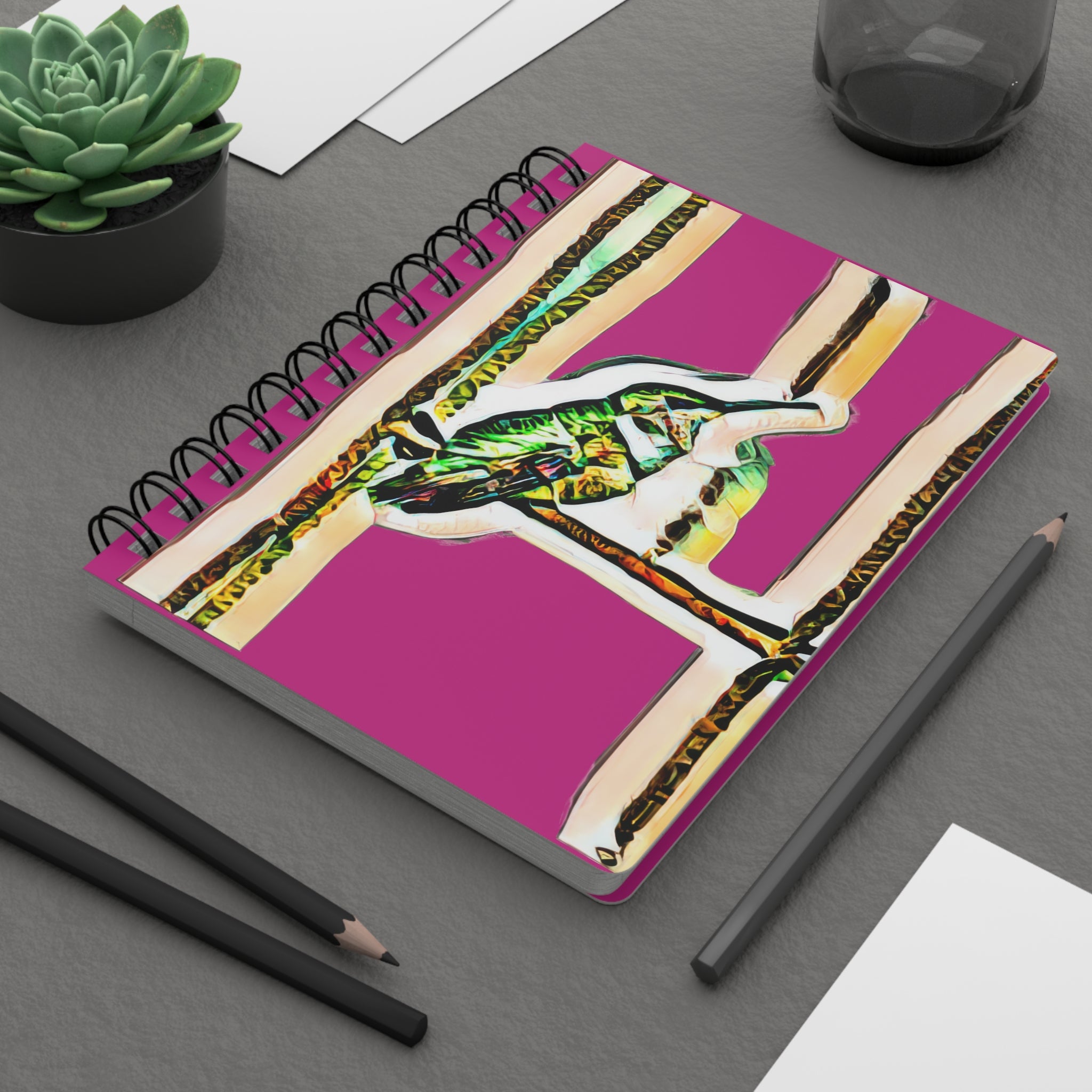 Hummingbird Gaze Neat Pink Spiral Bound Journal