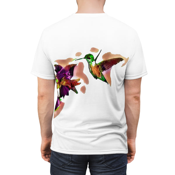 Unisex Cut & Sew Hummingbird Violet Tee (AOP 1)