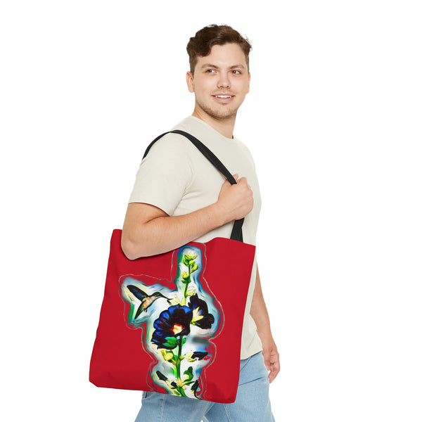 Hummingbird Standing Red Tote Bag (AOP 1)