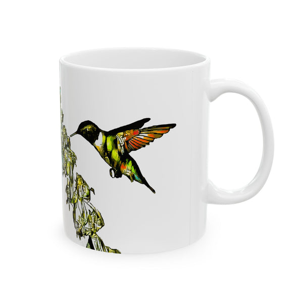Hummingbird Stick Ceramic Mug 11oz