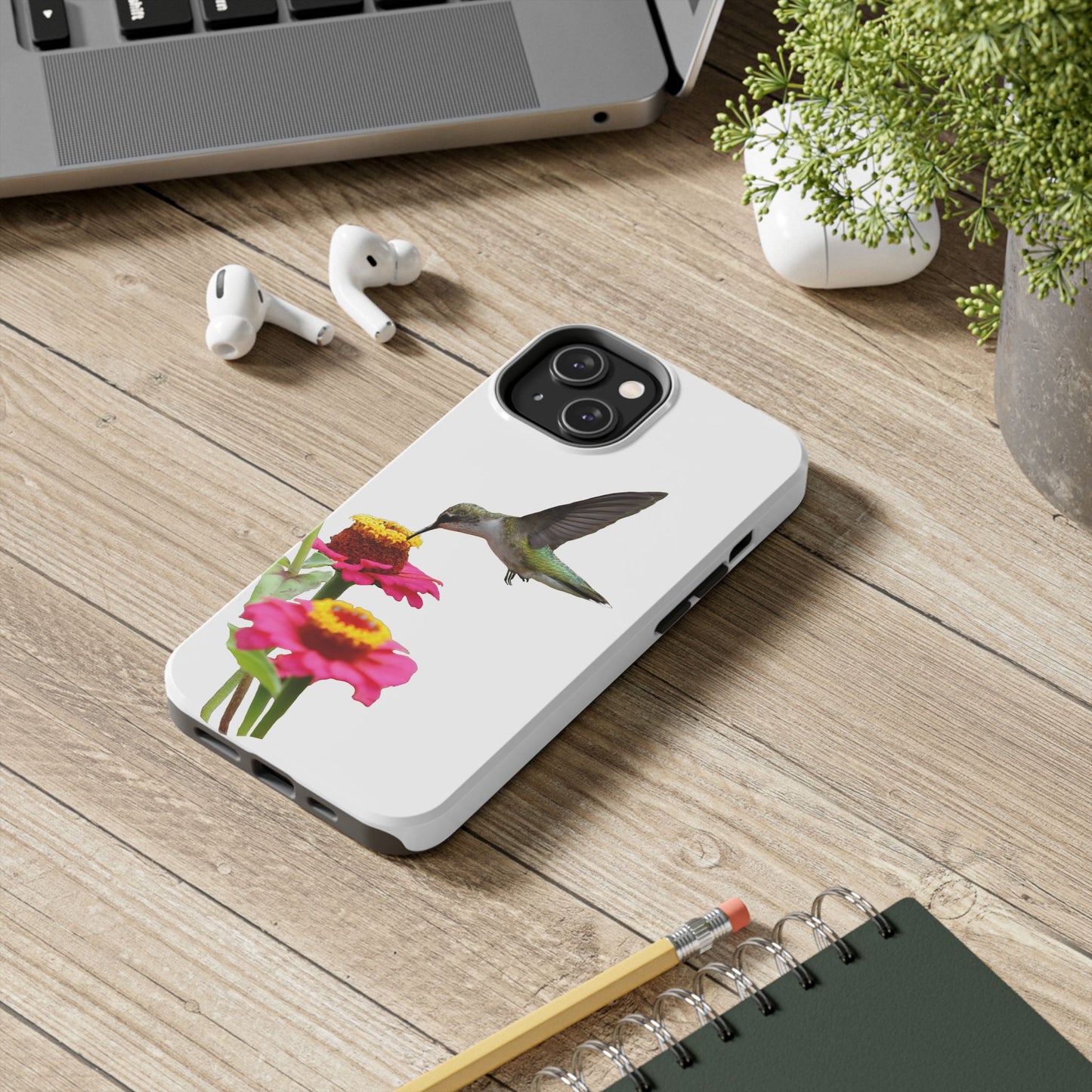 Hummingbird Zinnia WonderTough Phone Cases /