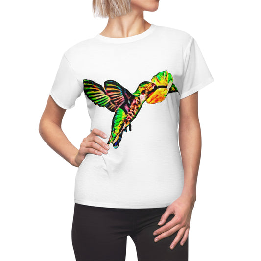 Hummingbird Emerald Women's Cut & Sew Tee (All-Over Print)