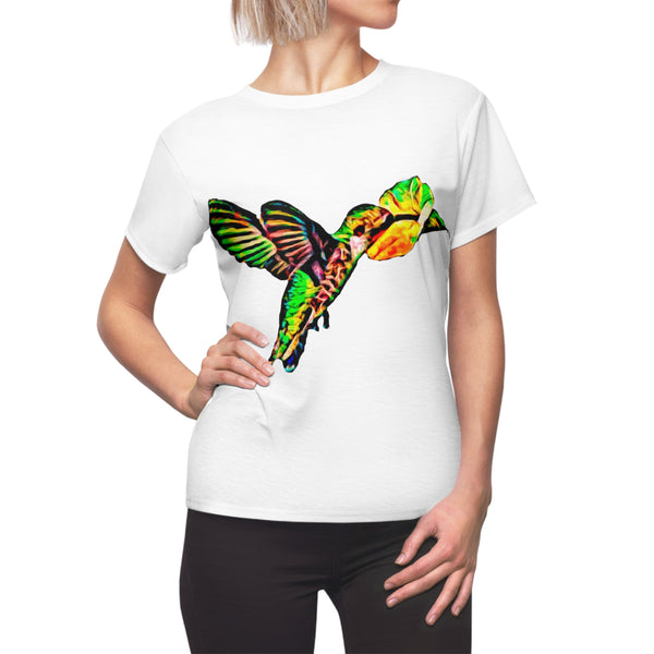 Hummingbird Emerald Women's Cut & Sew Tee (All-Over Print)