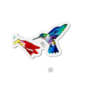 Hummingbird Stare Down Die-Cut Magnets