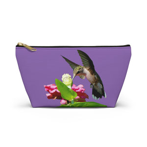 Hummingbird Wings Up Day Purple Accessory Pouch w T-bottom